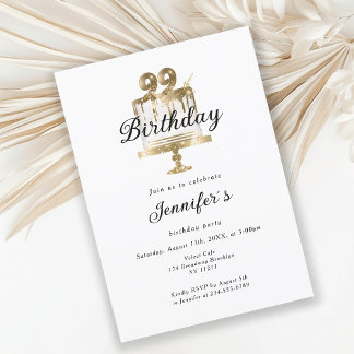 Modernes, elegantes 99. Einladung zum Geburtstag