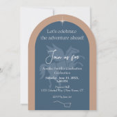 Modernes, elegantes Abenteuer mit Inspiration Einladung (Rückseite)