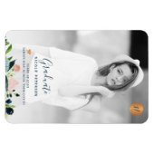 Modernes, elegantes Abschluss Foto Overlay Magnet (Horizontal)