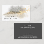 Modernes, elegantes abstraktes Goldgeschäft Visitenkarte (Vorne/Hinten)