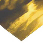 Modernes & elegantes Abstraktes Grau, Schwarz & Go Großer Tischläufer (Ecke)