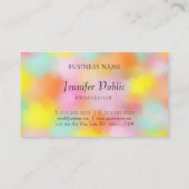 Modernes elegantes Abstraktes trendiges Template Visitenkarte (Rückseite)