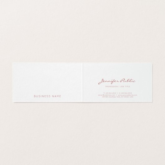 Modernes, elegantes Abstraktes Vorlagenhandbuch Visitenkarten (Innenseite Aufgefaltet)