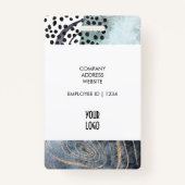 Modernes, elegantes Abzeichen für die weibliche ID Ausweis (Rückseite)