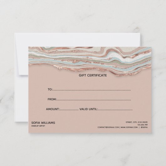 Modernes Elegantes Agate Earth Tones Boho (Rückseite)