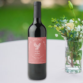 Modernes, elegantes Angebot für Hochzeitsfeiern mi Weinetikett