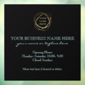 Modernes elegantes Aquamarines Logo für ein benutz Fensteraufkleber (Blatt 3)