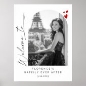 Modernes, elegantes Arch Foto Bridal Herzlich Will Poster (Vorne)