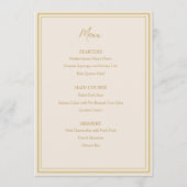 Modernes elegantes armenisches CrossWedding Menu Menükarte (Vorderseite)