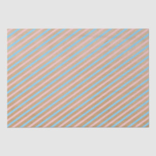 Modernes elegantes Baby Blue Pink Stripes Kraftpap Seidenpapier