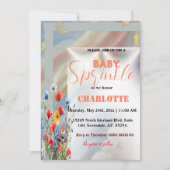 Modernes elegantes Baby Sprinkle Invitation Girl Einladung (Vorderseite)