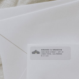 Modernes Elegantes Barnrücksendelabel