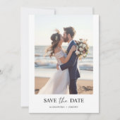 Modernes elegantes Beach Foto Save the Date Einladung (Vorderseite)
