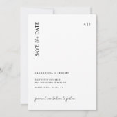 Modernes elegantes Beach Foto Save the Date Einladung (Rückseite)