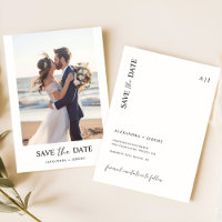 Modernes elegantes Beach Foto Save the Date