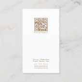 Modernes elegantes beige Instagram Foto Grid Visitenkarte (Rückseite)