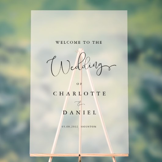 Modernes, elegantes, Beige-Weiß-Transparentes, Skr Acrylschild (Neutral)