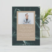 Modernes, elegantes Beileid Trauer Erinnerung Foto (Stehend Vorderseite)