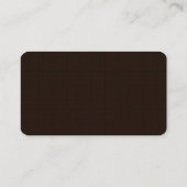 Modernes elegantes Beruflich-braunes Muster-Chic Visitenkarte (Rückseite)