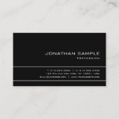 Modernes Elegantes Berufliches B&W Einfach Schlich Visitenkarte (Vorderseite)