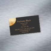 Modernes elegantes Berufliches Black Gold Siegel Magnetische Visitenkarte (Beispiel)