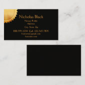 Modernes elegantes Berufliches Black Gold Siegel Visitenkarte (Vorne/Hinten)