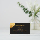 Modernes elegantes Berufliches Black Gold Siegel Visitenkarte (Stehend Vorderseite)