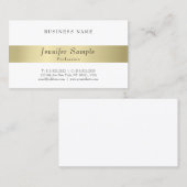 Modernes elegantes Berufliches Gold-Look Minimalis Visitenkarte (Vorne/Hinten)