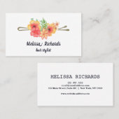 Modernes, elegantes Berufliches Hair Stylist-Logo Visitenkarte (Vorne/Hinten)