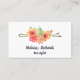 Modernes, elegantes Berufliches Hair Stylist-Logo Visitenkarte