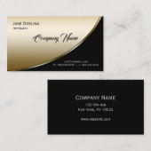 Modernes elegantes Berufliches Highlight Schwarzes Visitenkarte (Vorne/Hinten)