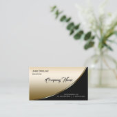 Modernes elegantes Berufliches Highlight Schwarzes Visitenkarte (Stehend Vorderseite)