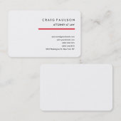 Modernes, elegantes Berufliches Minimalistisches R Visitenkarte (Vorne/Hinten)