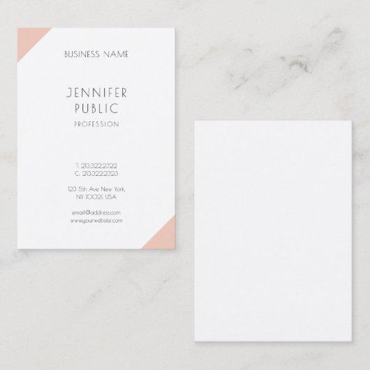 Modernes, elegantes, Berufliches Minimalistisches Visitenkarte (Vorne/Hinten)