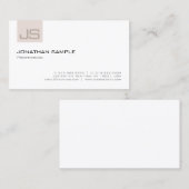 Modernes elegantes berufliches Monogramm-einfaches Visitenkarte (Vorne/Hinten)