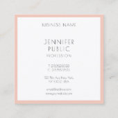 Modernes, elegantes, Berufliches Personalisiertes Quadratische Visitenkarte (Rückseite)