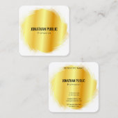 Modernes, elegantes Berufliches Template in Gold-L Quadratische Visitenkarte (Vorne/Hinten)