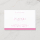 Modernes, elegantes Berufliches Template in Rosa Visitenkarte (Rückseite)