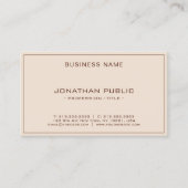 Modernes, elegantes Berufliches Template Terracott Visitenkarte (Vorderseite)