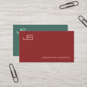 Modernes, elegantes Berufliches Trendy Monogram Visitenkarte