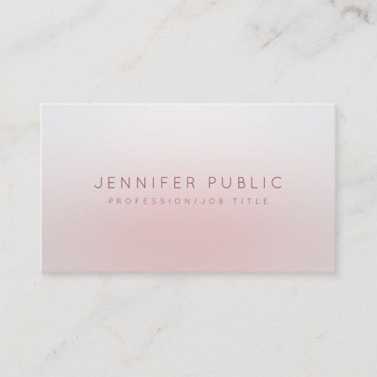 Modernes, elegantes Berufliches und schlichtes Tem Visitenkarte (Vorderseite)