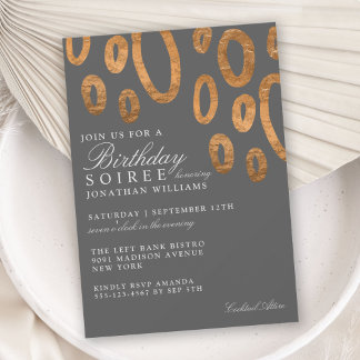 Modernes Elegantes Birthday Soiree Party Einladung