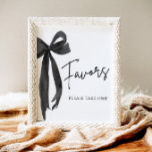 Modernes elegantes Black Bow Coquette Lieblingszei Poster