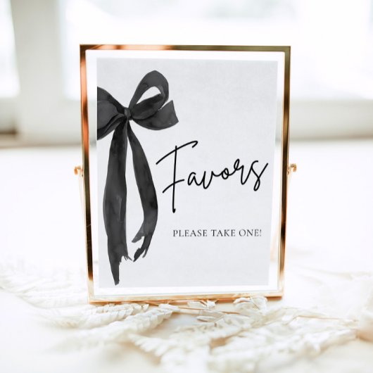 Modernes elegantes Black Bow Coquette Lieblingszei Poster