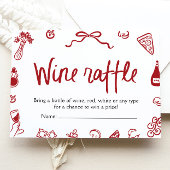 Modernes elegantes Black Bow Raffle Game Ticket Einladung