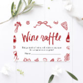 Modernes elegantes Black Bow Raffle Game Ticket Einladung