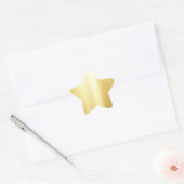 Modernes, elegantes Blank-Template-Gold-Look für G Stern-Aufkleber (Umschlag)