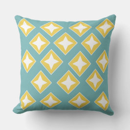 Modernes, elegantes, blau-gelbes Muster niedlich Kissen