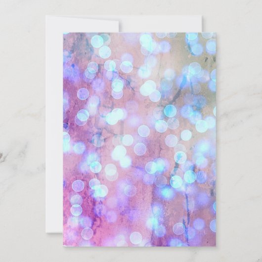 Modernes, elegantes Blau Lila Save the Date Funkel (Rückseite)