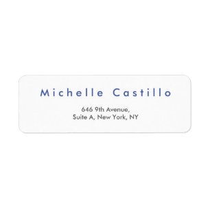 Modernes Elegantes Blau Minimalistisch Schlicht